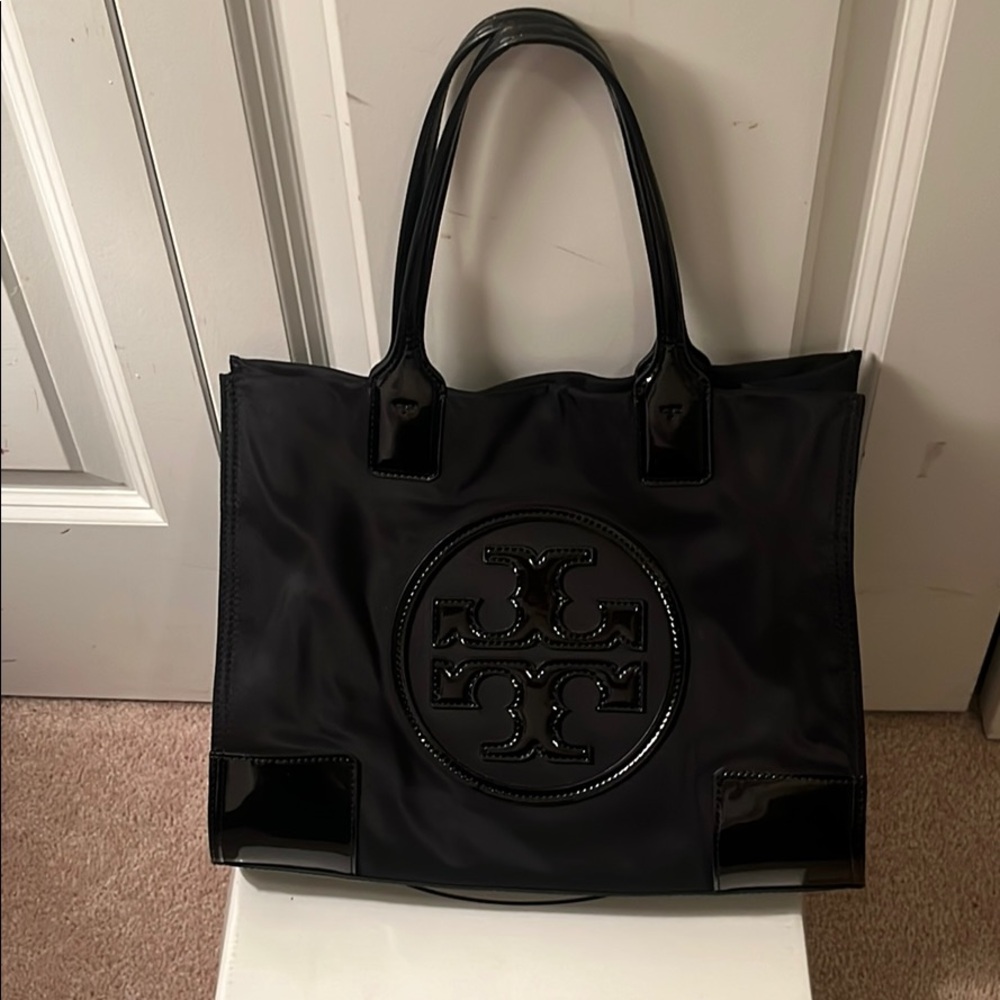 Tori Burch Small Ella Patent Tote Bag